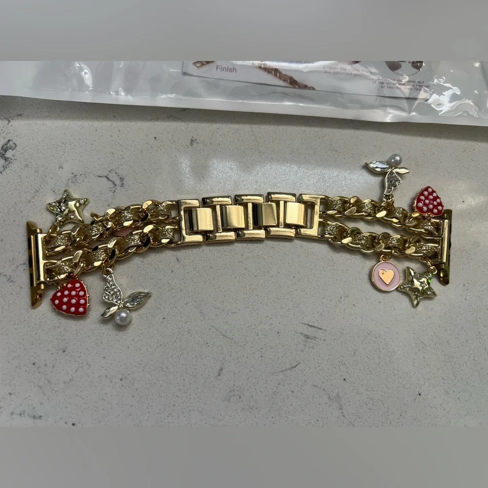 Bracelet for Iwatch with Red and Pink Accents